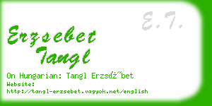 erzsebet tangl business card